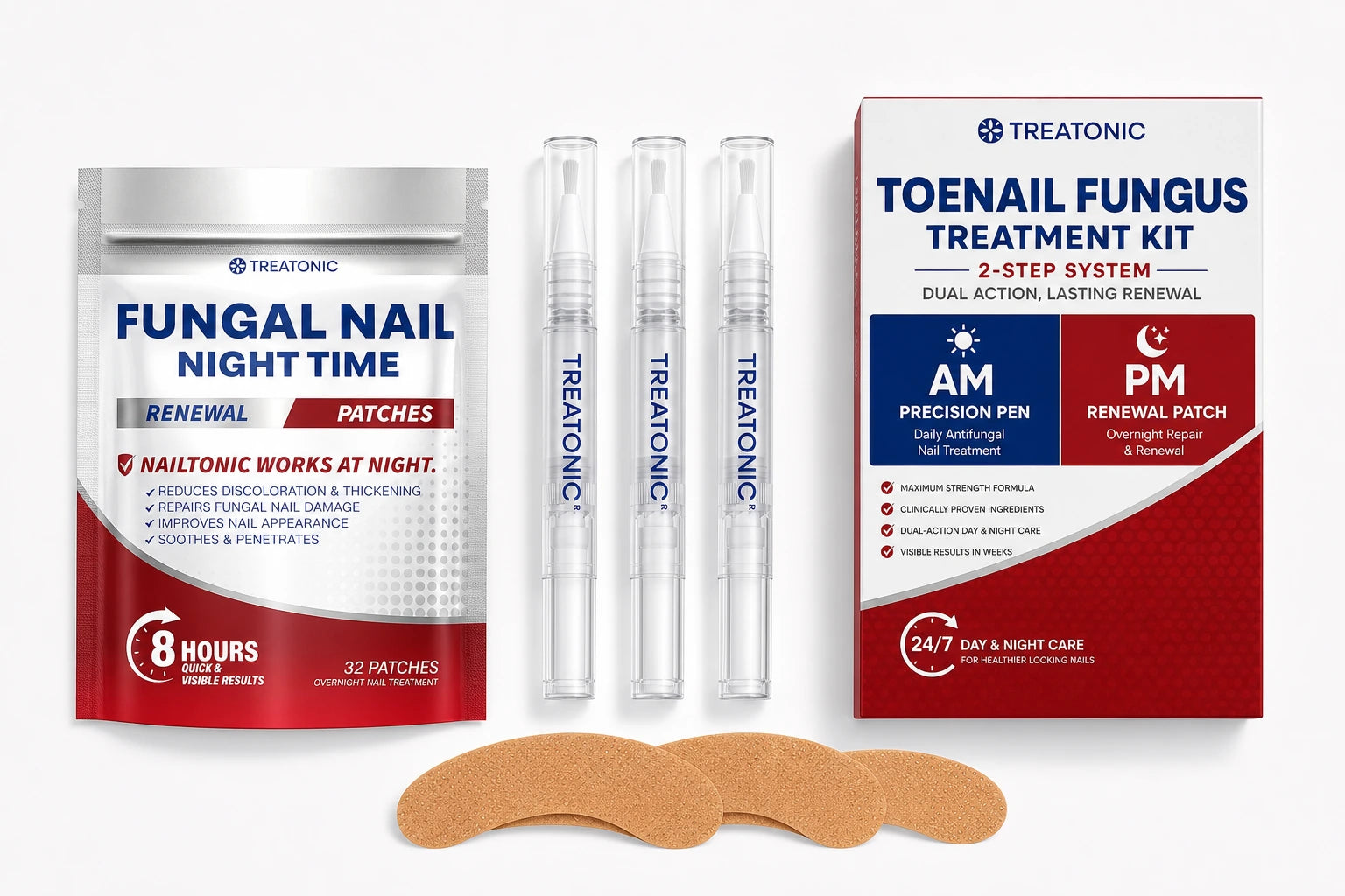 Treatonic 2-step kit — day pens and nighttime renewal patches