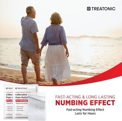 Treatonic Lidocaine Pain Relief Patch: Maximum Strength 4% Lidocaine