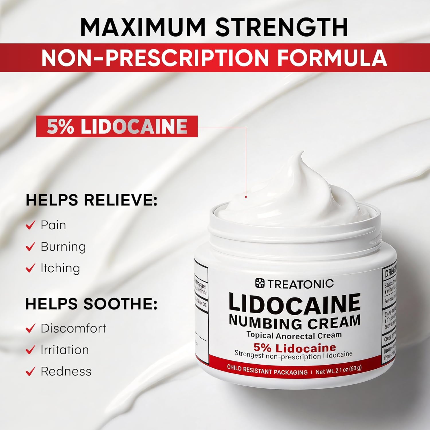 5% Lidocaine Topical Numbing Cream