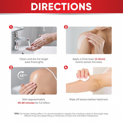 Treatonic 5% Lidocaine Numbing Cream 4oz