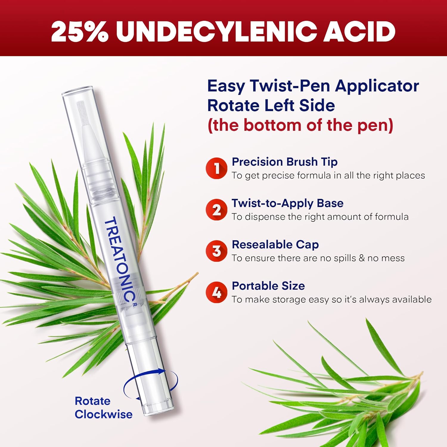 Treatonic Toenail Fungus Treatment Kit: Antifungal Nail Fungus Treatment Extra Strength with 25% Undecylenic Acid