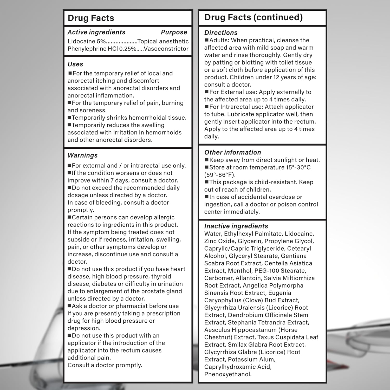 Treatonic Hemorrhoid Treatment Cream: 5% Lidocaine Hemorrhoid Cream