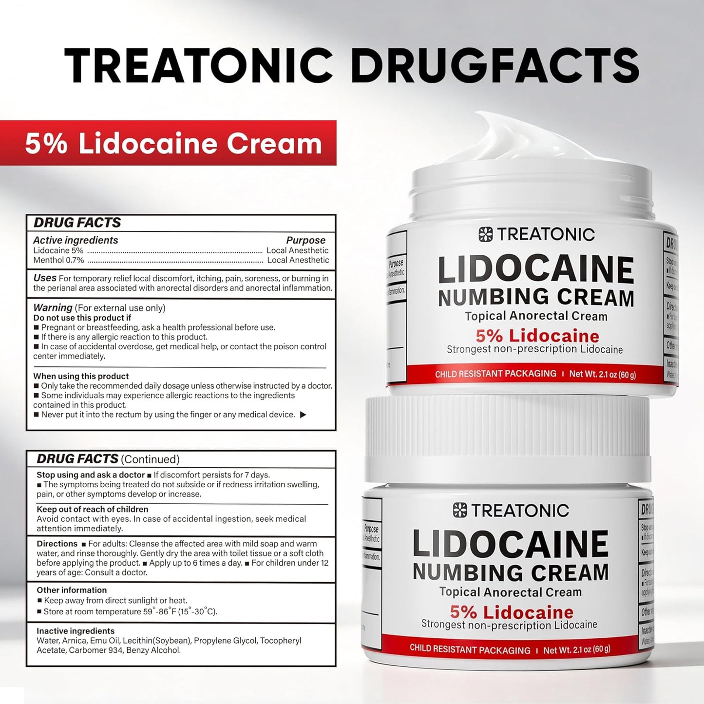 5% Lidocaine Topical Numbing Cream
