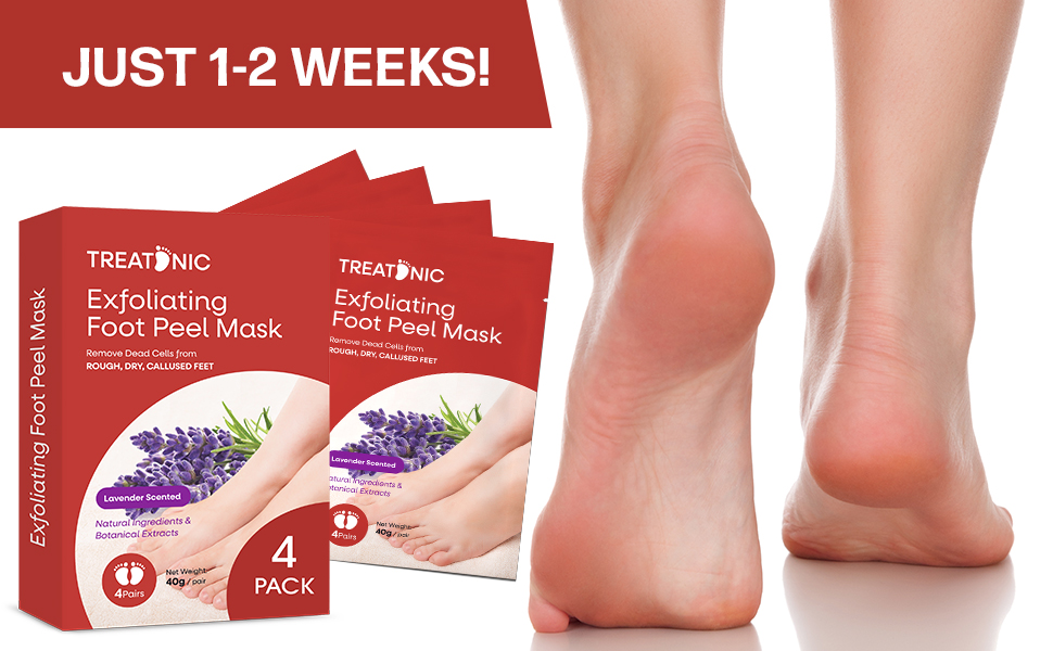 Exfoliating Foot Peel Mask for Dry Cracked Feet, Corn Callus Remover, Toe  Cuticle, Cracked Heels, Foot Odor Treatment - Pedicure Foot Care - Natural